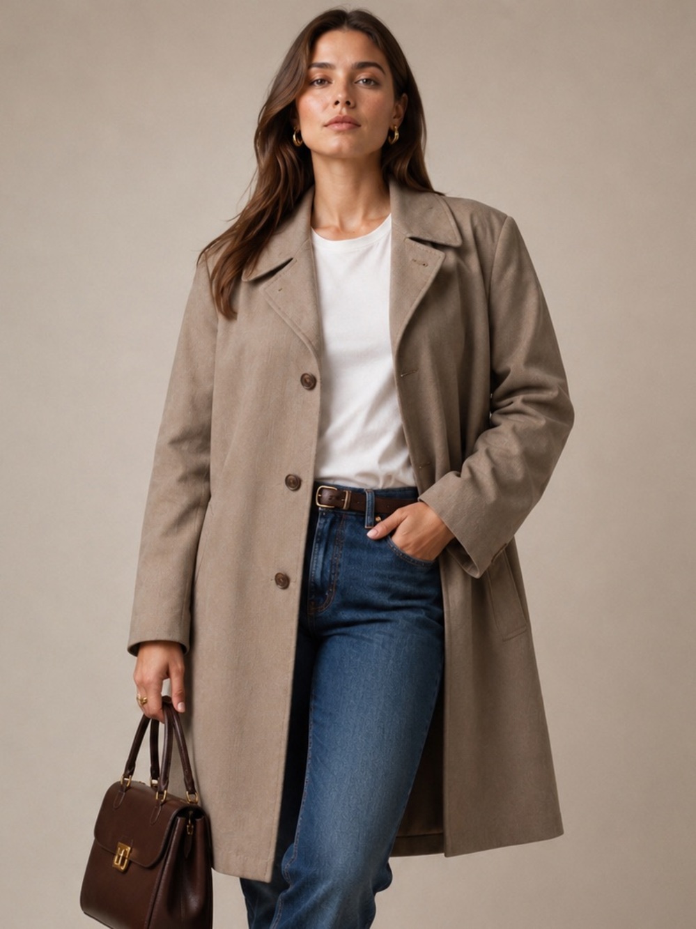 London Fog Beige Single-Breasted Raincoat / overcoat. Men- 38S, Women XLR - Picture 6 of 8